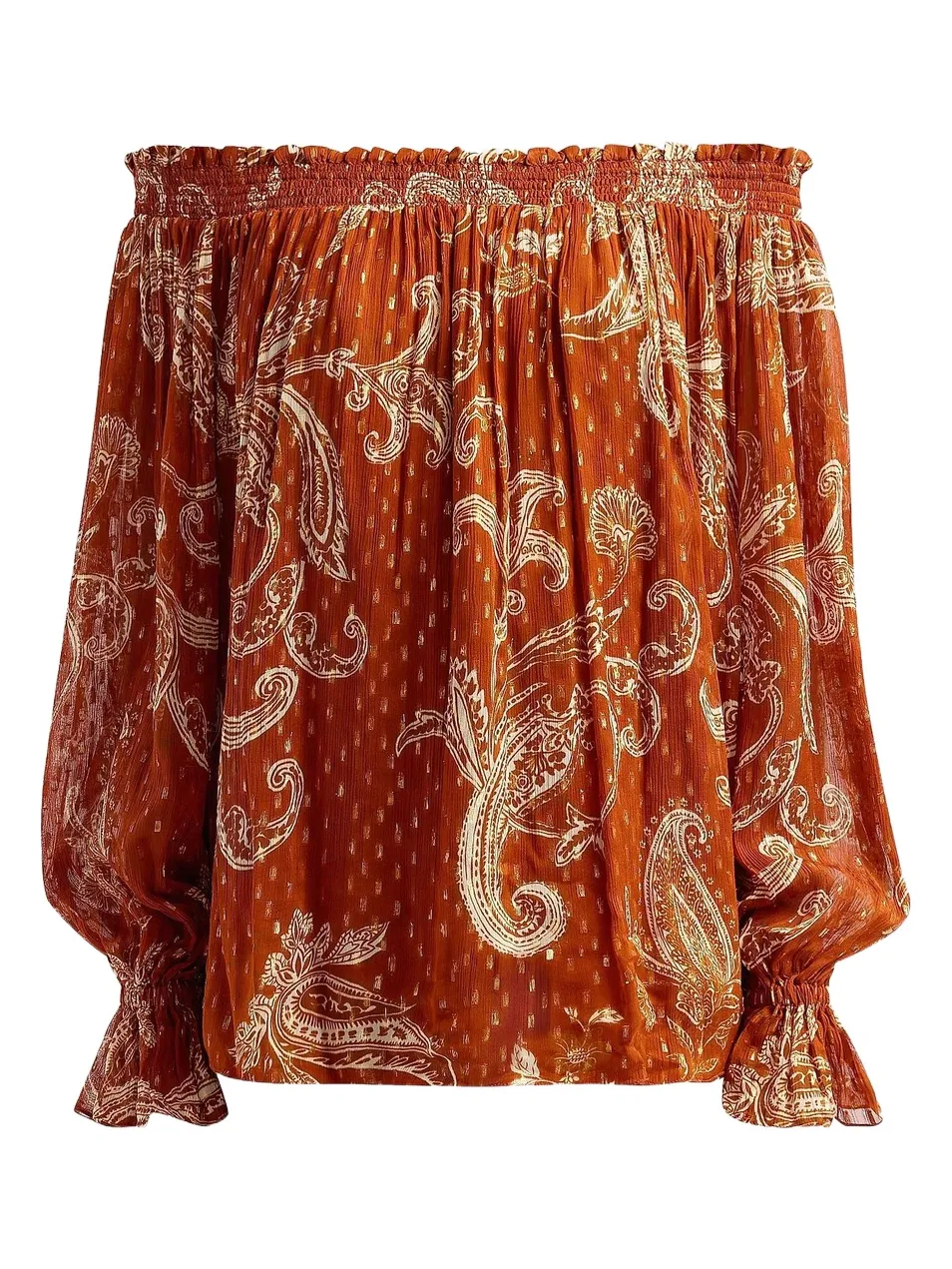 Women's Ruza Paisley Smocked Off-the-Shoulder Top Women's Ruza Paisley Smocked Off-the-Shoulder Top
