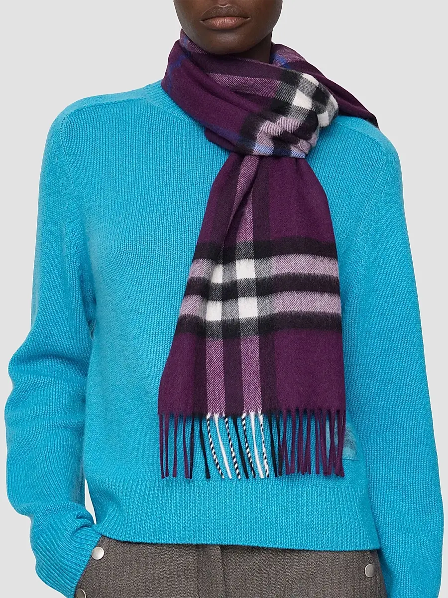 Burberry Women's Check Cashmere Scarf | Thumbnail 2 Burberry Women's Check Cashmere Scarf | Thumbnail 2
