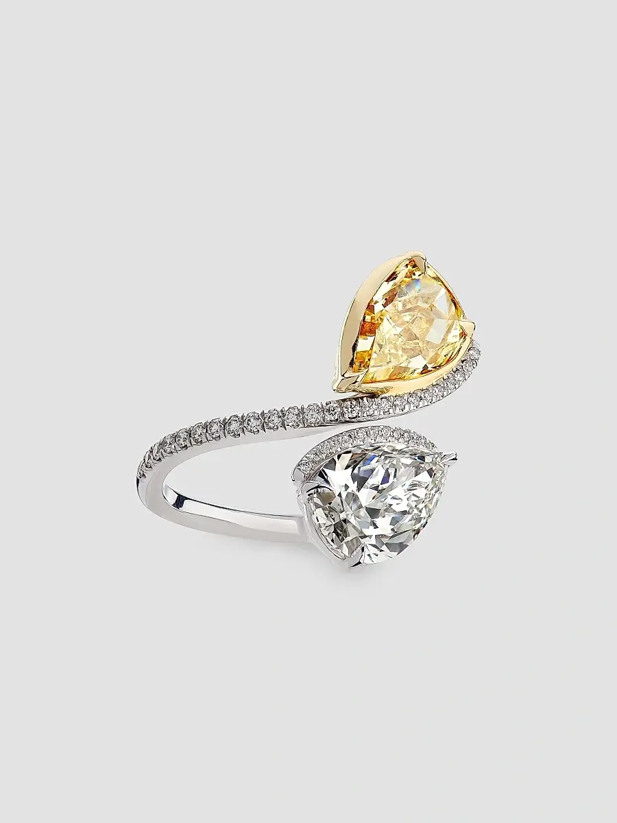 Diamonds at Saks Fifth Avenue Women's Platinum, 18K Yellow Gold & 5.13 TCW Diamond Bypass Ring | Thumbnail 6 Diamonds at Saks Fifth Avenue Women's Platinum, 18K Yellow Gold & 5.13 TCW Diamond Bypass Ring | Thumbnail 6