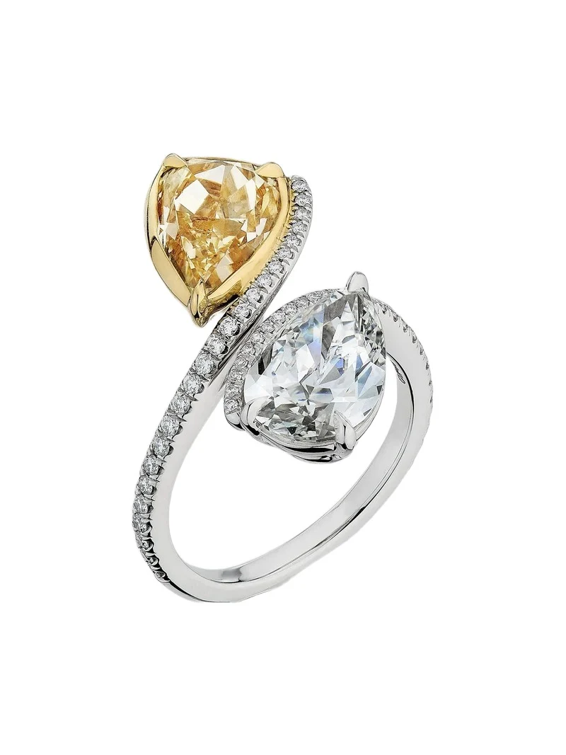 Diamonds at Saks Fifth Avenue Women's Platinum, 18K Yellow Gold & 5.13 TCW Diamond Bypass Ring