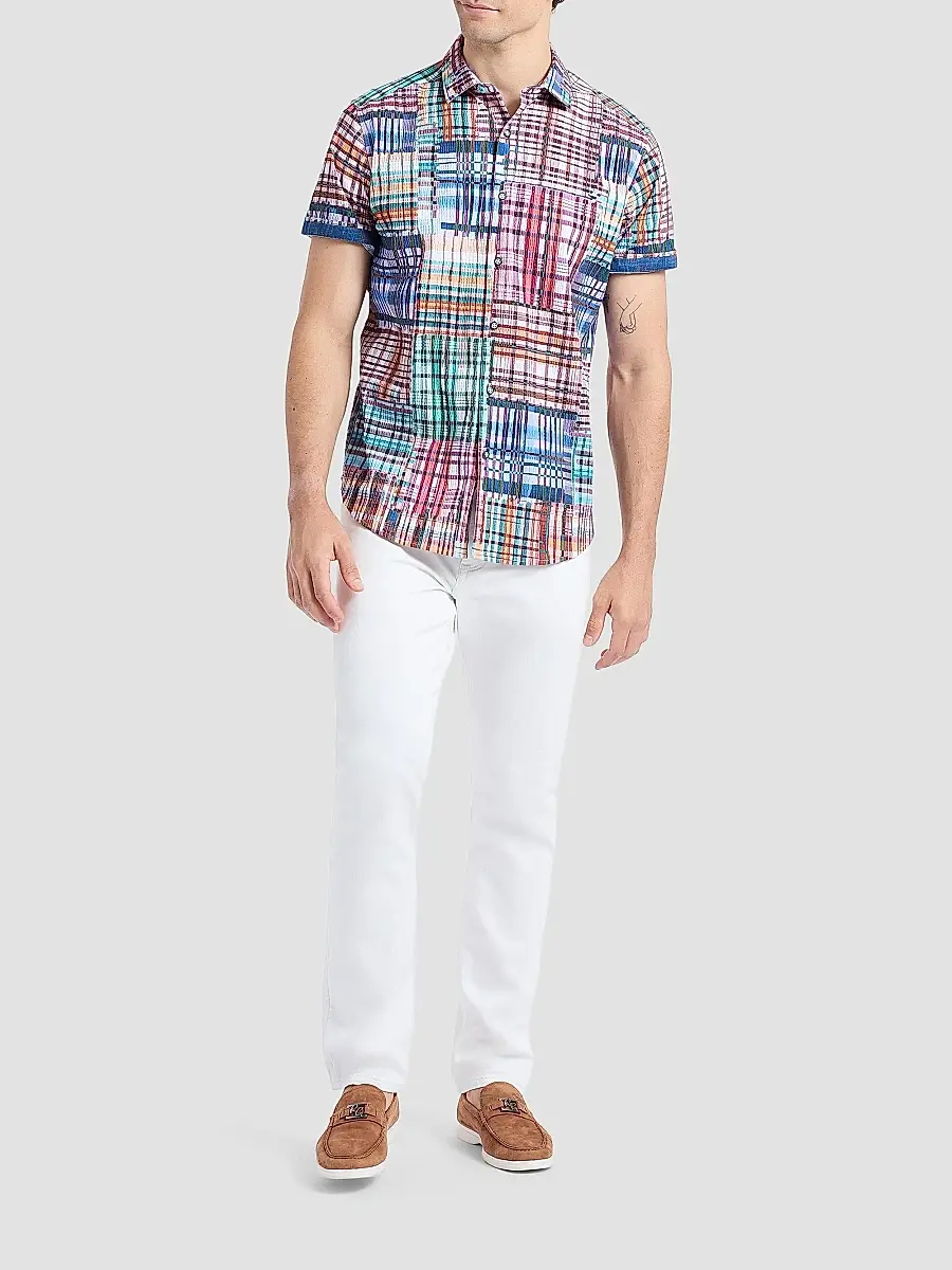 Robert Graham Men's Murdoch Plaid Cotton Short-Sleeve Shirt | Thumbnail 2 Robert Graham Men's Murdoch Plaid Cotton Short-Sleeve Shirt | Thumbnail 2
