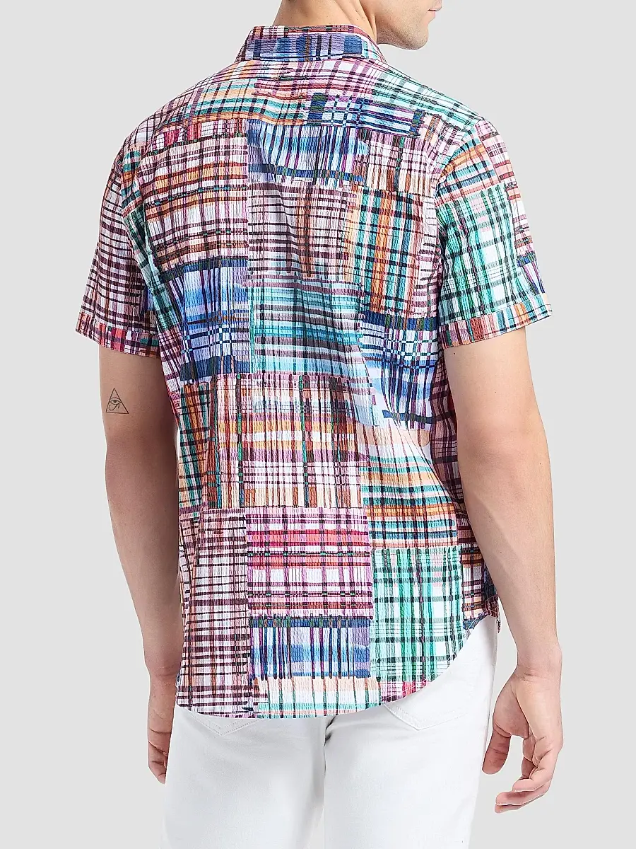 Robert Graham Men's Murdoch Plaid Cotton Short-Sleeve Shirt | Thumbnail 5 Robert Graham Men's Murdoch Plaid Cotton Short-Sleeve Shirt | Thumbnail 5