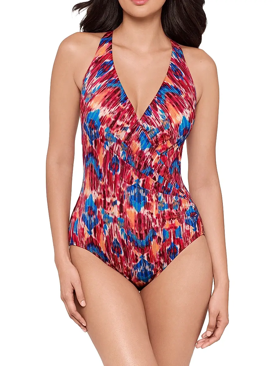 Miraclesuit Swim Women's Ikat Dorado Wrapsody Printed Swimsuit | Thumbnail 2 Miraclesuit Swim Women's Ikat Dorado Wrapsody Printed Swimsuit | Thumbnail 2
