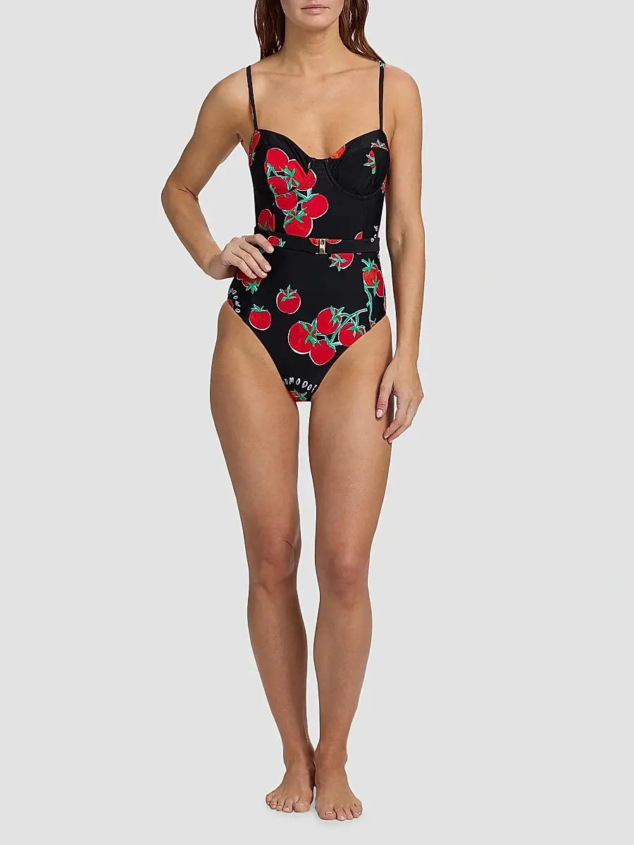 Milly Women's Pomodoro Belted One-Piece Swimsuit | Thumbnail 2