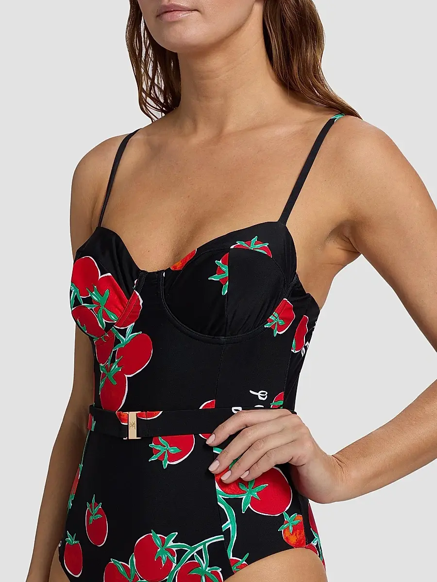 Milly Women's Pomodoro Belted One-Piece Swimsuit | Thumbnail 5