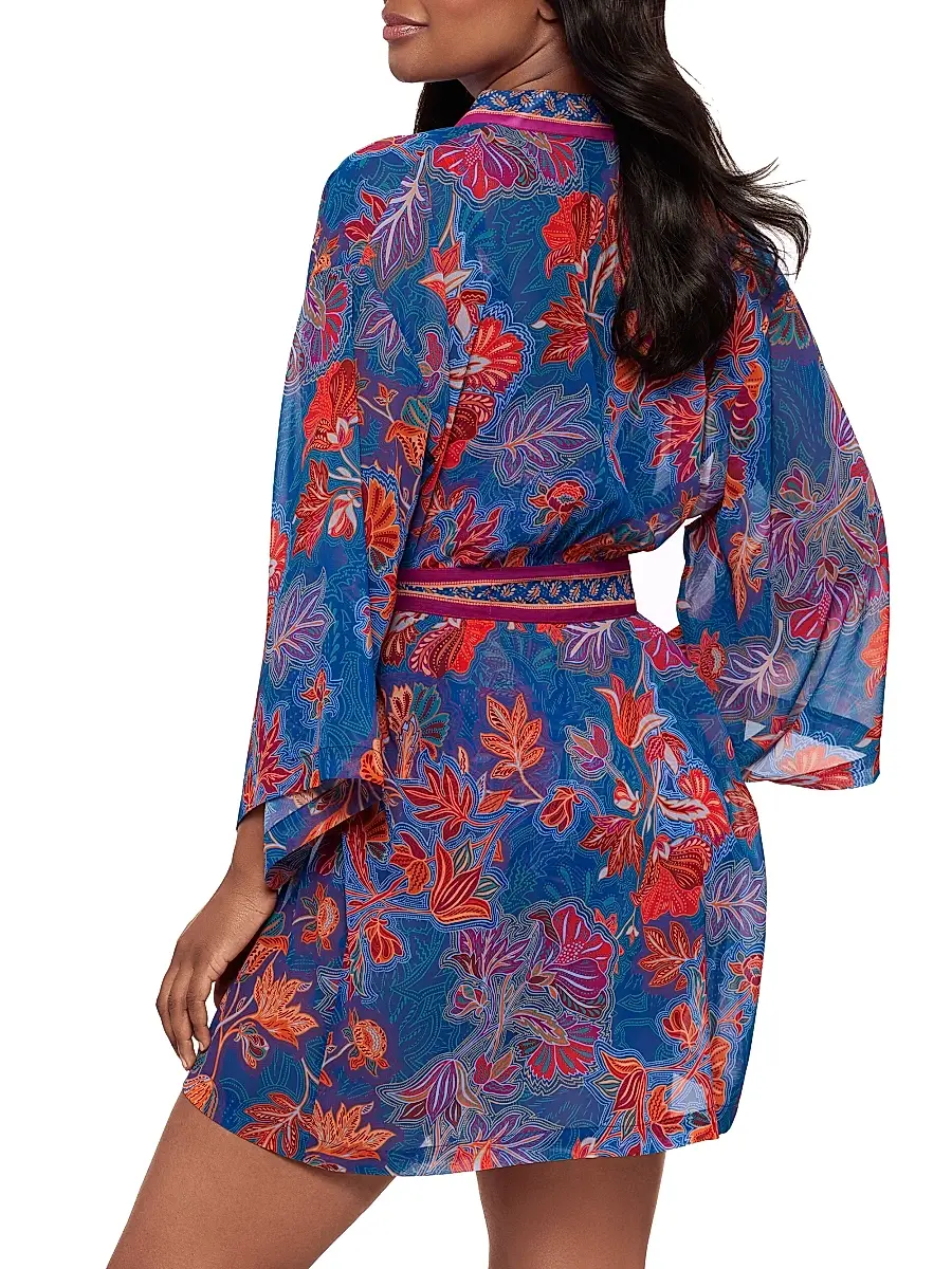 Miraclesuit Swim Women's Decoupage Floral Georgette Kimono | Thumbnail 3