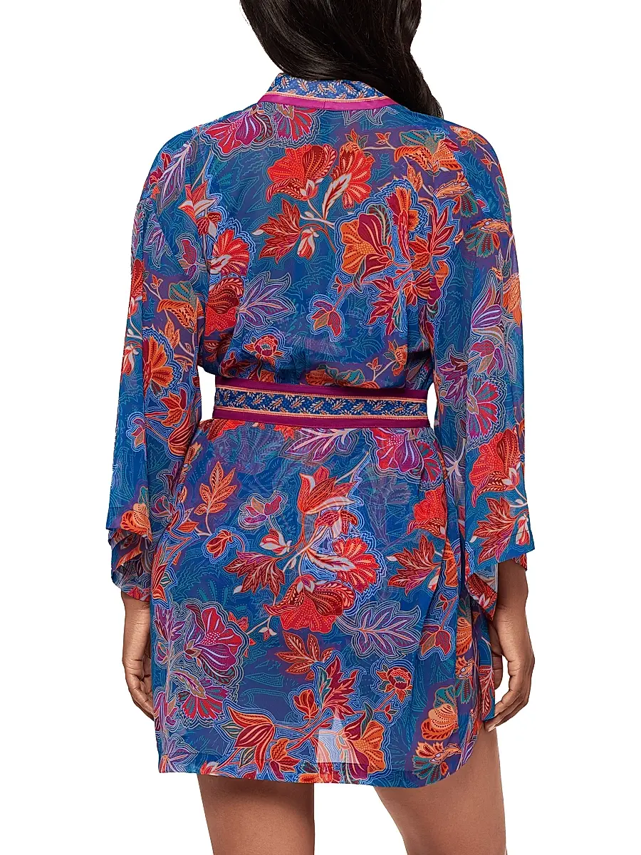 Miraclesuit Swim Women's Decoupage Floral Georgette Kimono | Thumbnail 4