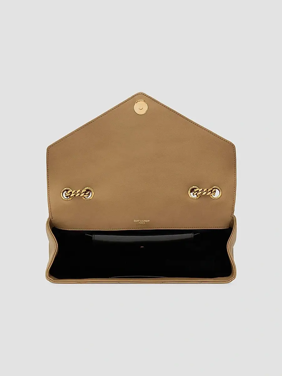 Saint Laurent Women's Loulou Medium Shoulder Bag in Lambskin Leather - Natural Tan | Thumbnail 6 Saint Laurent Women's Loulou Medium Shoulder Bag in Lambskin Leather - Natural Tan | Thumbnail 6
