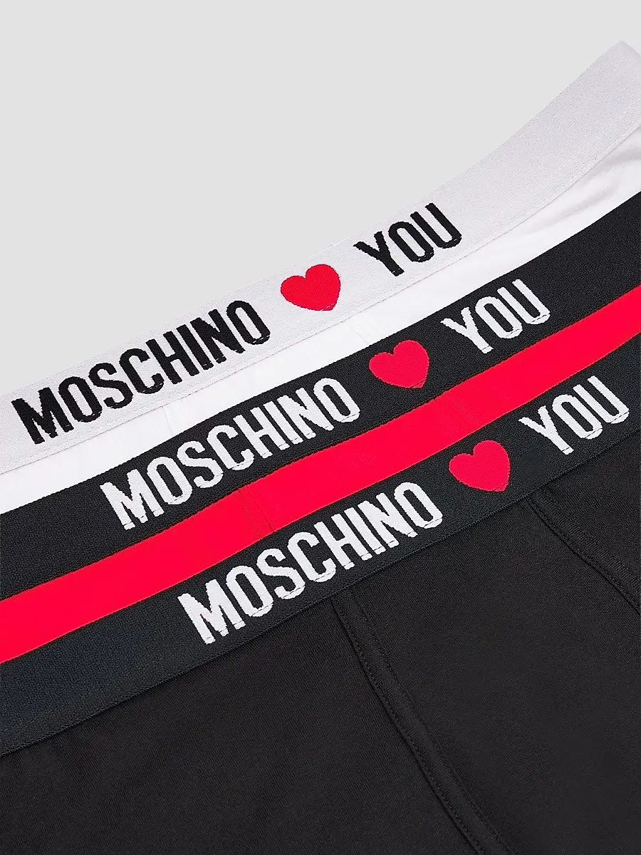 MOSCHINO Men's My Valentine Stretch-Jersey Variety Boxer Briefs 3-Pack | Thumbnail 2 MOSCHINO Men's My Valentine Stretch-Jersey Variety Boxer Briefs 3-Pack | Thumbnail 2