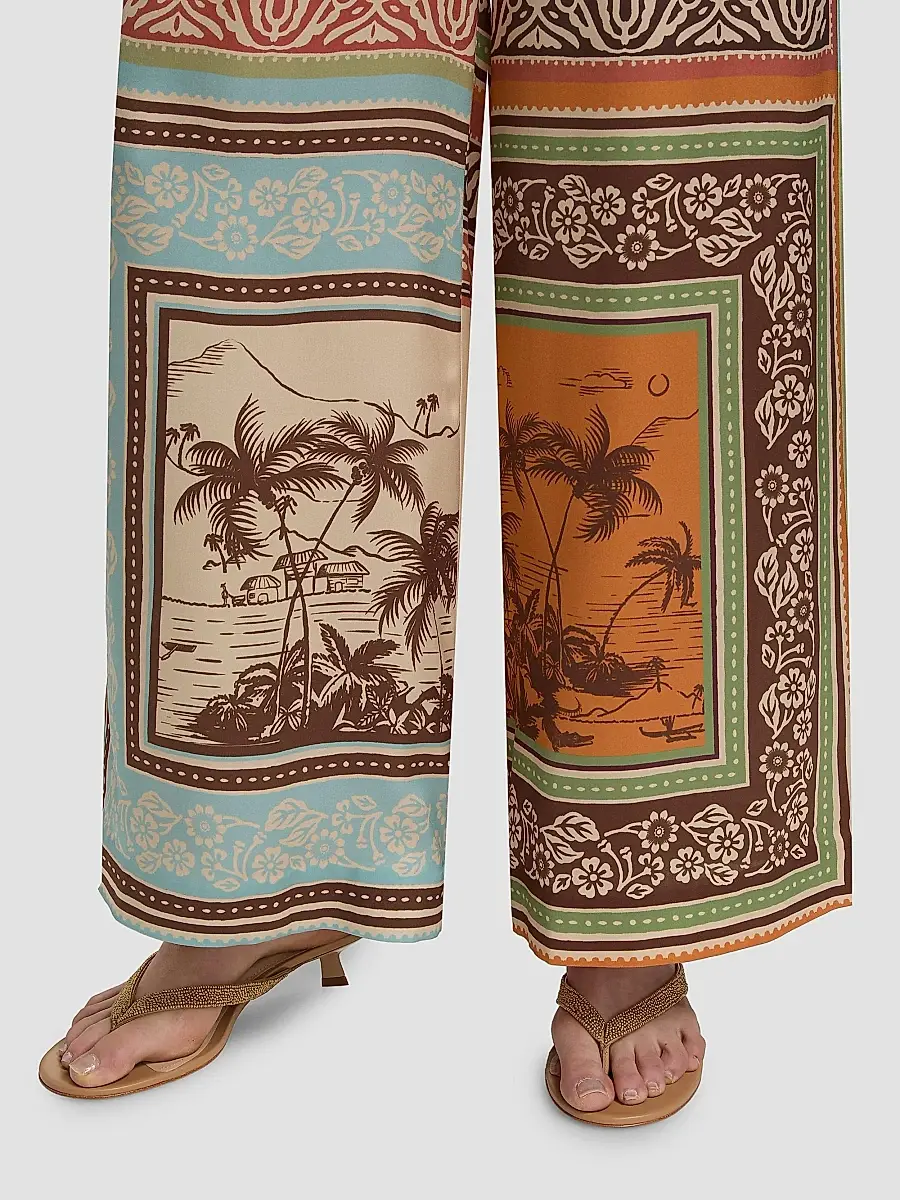 ALÉMAIS Women's Alberta Printed Silk Wide-Leg Pants | Thumbnail 6 ALÉMAIS Women's Alberta Printed Silk Wide-Leg Pants | Thumbnail 6