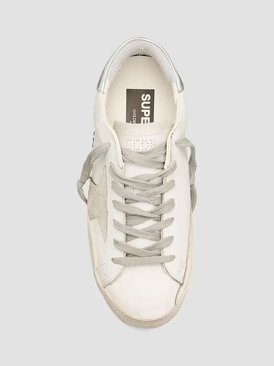 Golden Goose Men's Super-Star Logo Leather Low-Top Sneakers | Thumbnail 3 Golden Goose Men's Super-Star Logo Leather Low-Top Sneakers | Thumbnail 3
