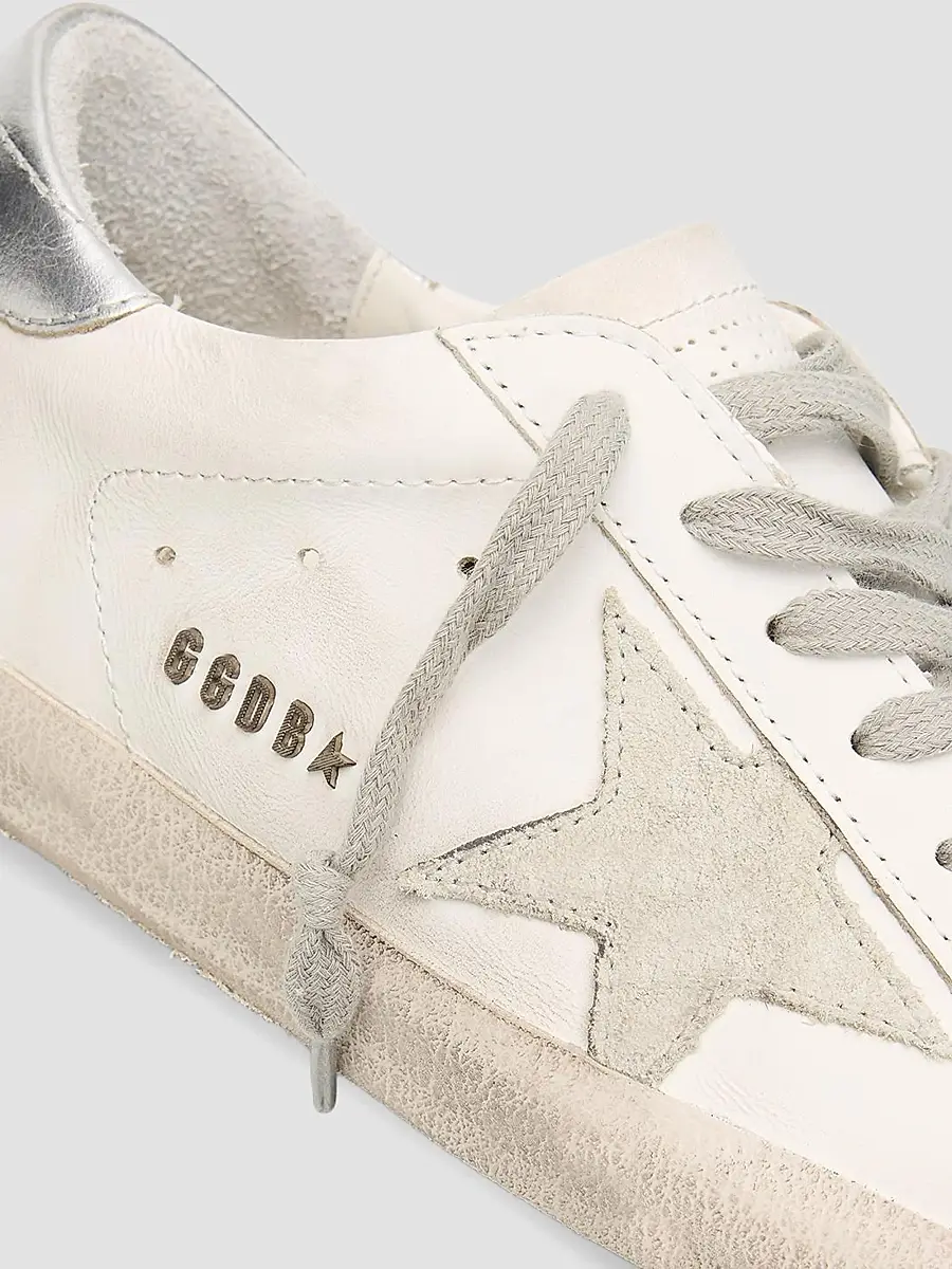 Golden Goose Men's Super-Star Logo Leather Low-Top Sneakers | Thumbnail 4 Golden Goose Men's Super-Star Logo Leather Low-Top Sneakers | Thumbnail 4