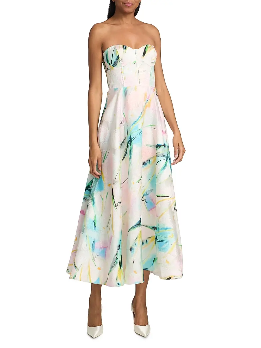 As It May Women's Mika Strapless Woven Midi-Dress | Thumbnail 3