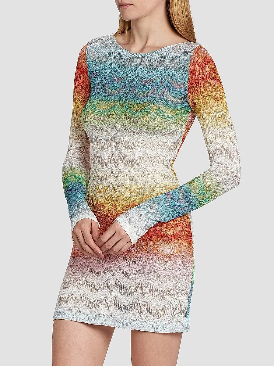 Missoni Women's Long-Sleeve Cover-Up Dress | Thumbnail 4 Missoni Women's Long-Sleeve Cover-Up Dress | Thumbnail 4