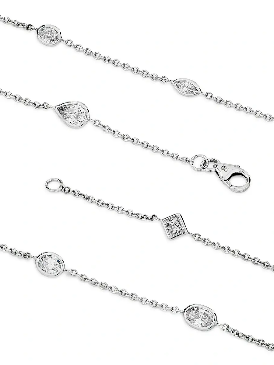 Diamonds at Saks Fifth Avenue Women's 18K White Gold & 17.86 TCW Diamond Layered Station Necklace | Thumbnail 2 Diamonds at Saks Fifth Avenue Women's 18K White Gold & 17.86 TCW Diamond Layered Station Necklace | Thumbnail 2