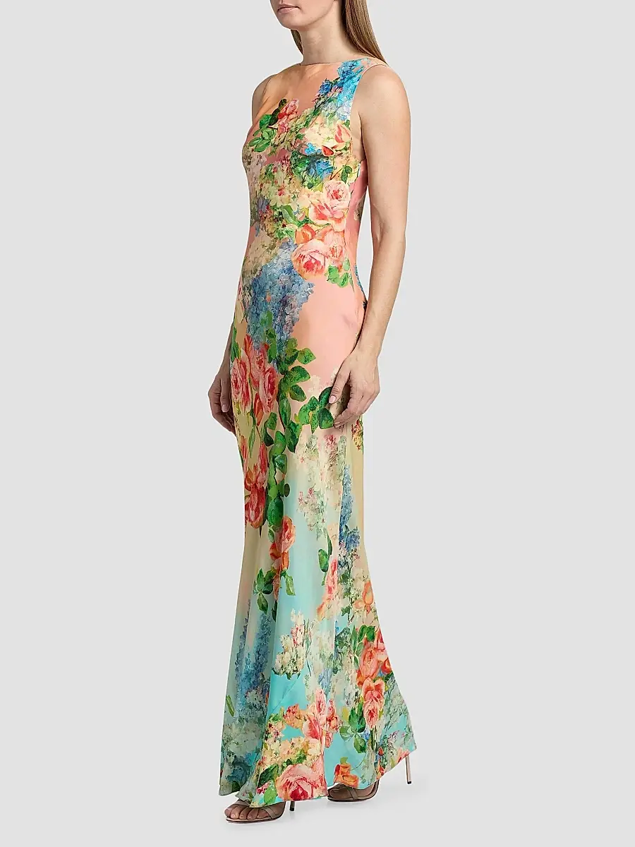 Hemant & Nandita Women's Floral Column Maxi Dress | Thumbnail 2 Hemant & Nandita Women's Floral Column Maxi Dress | Thumbnail 2