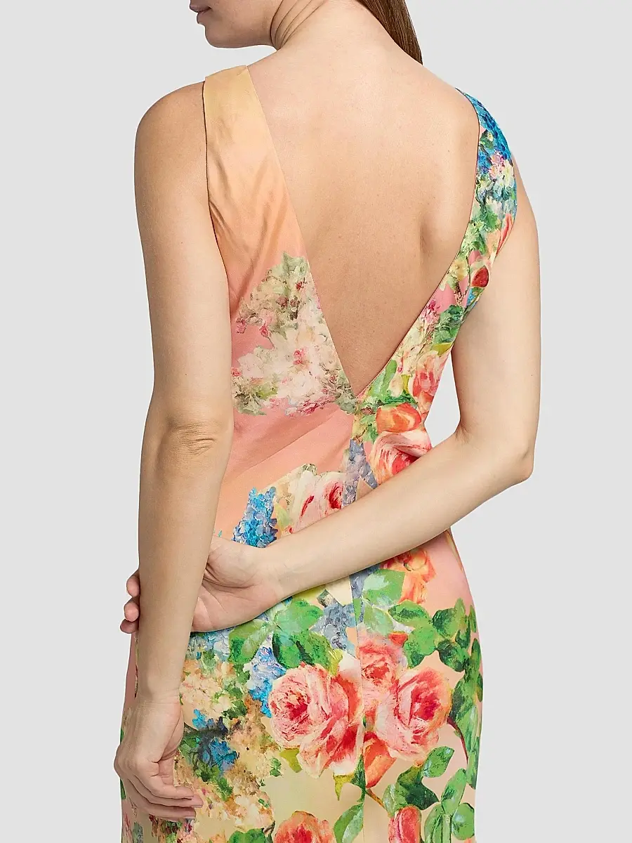 Hemant & Nandita Women's Floral Column Maxi Dress | Thumbnail 6 Hemant & Nandita Women's Floral Column Maxi Dress | Thumbnail 6