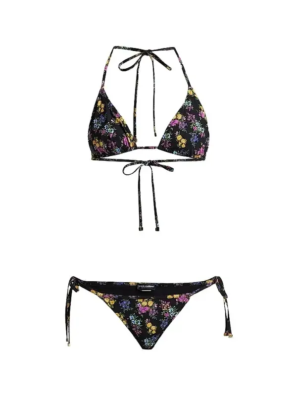 Women's Floral Bouquet Print String Bikini Women's Floral Bouquet Print String Bikini