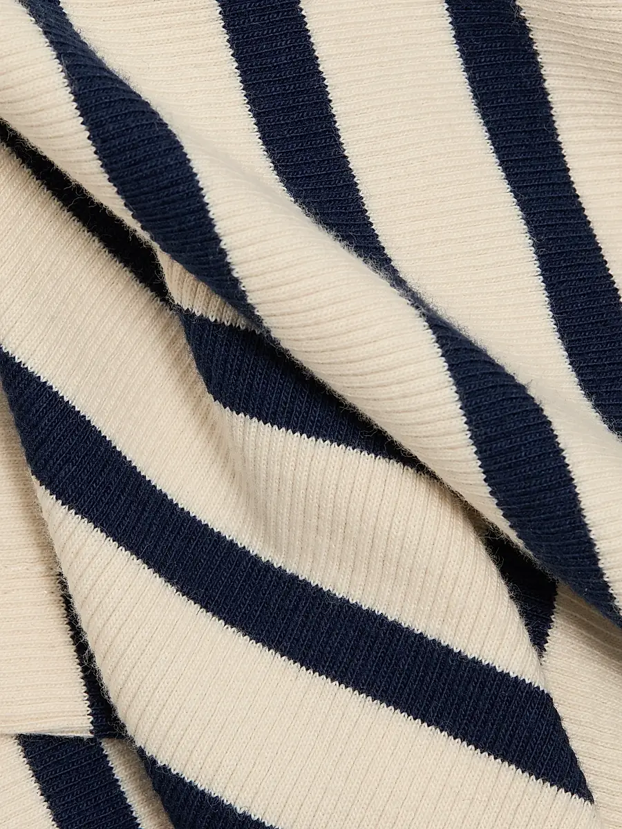 TANYA TAYLOR Women's Kelsey Striped Stretch-Cotton Top | Thumbnail 7