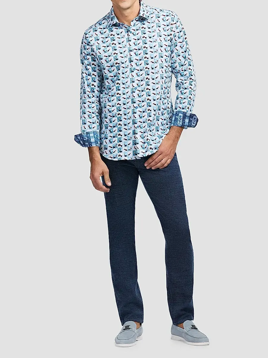Robert Graham Men's Toasted Checkered Long-Sleeve Button-Front Shirt | Thumbnail 2
