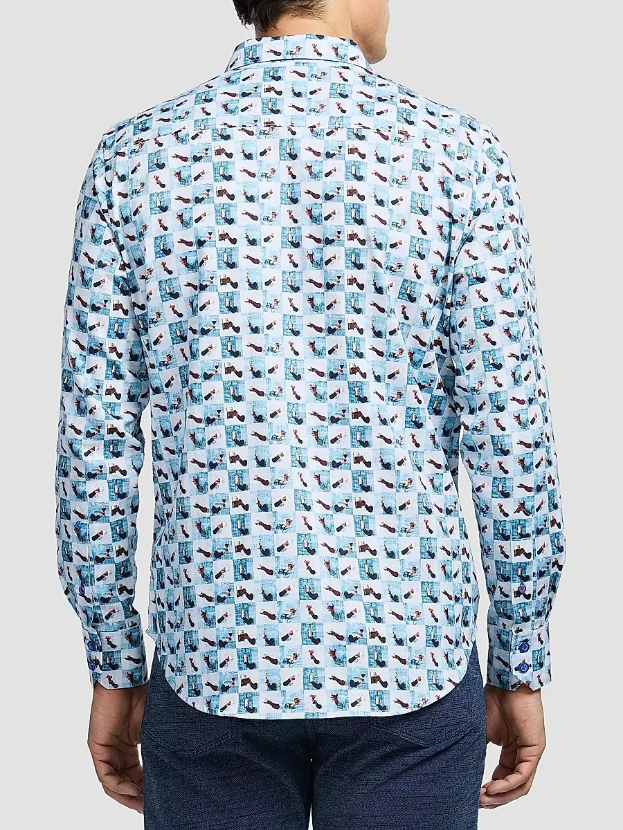 Robert Graham Men's Toasted Checkered Long-Sleeve Button-Front Shirt | Thumbnail 5