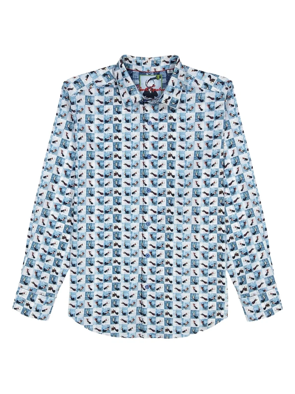 Men's Toasted Checkered Long-Sleeve Button-Front Shirt Men's Toasted Checkered Long-Sleeve Button-Front Shirt