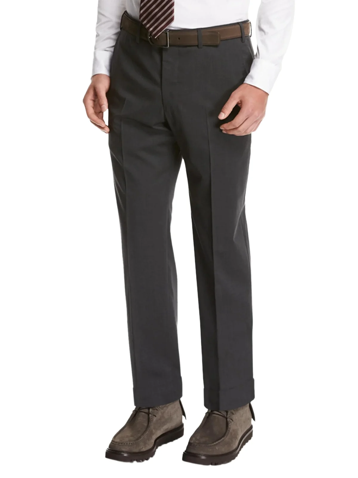 Giorgio Armani Men's Crease-Front Wool Trousers