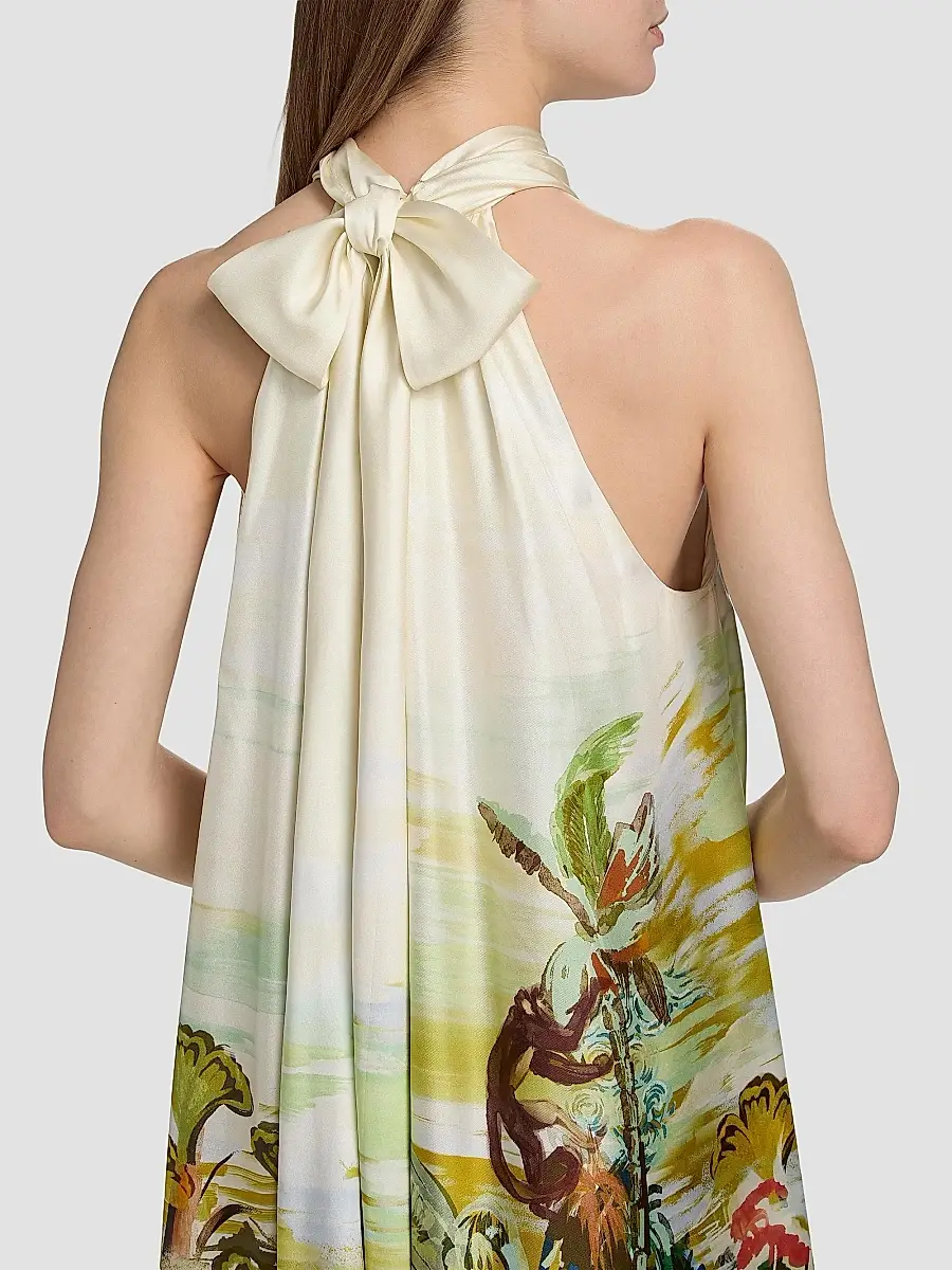 ALÉMAIS Women's Jungle Boogie Silk Halterneck Dress | Thumbnail 6 ALÉMAIS Women's Jungle Boogie Silk Halterneck Dress | Thumbnail 6