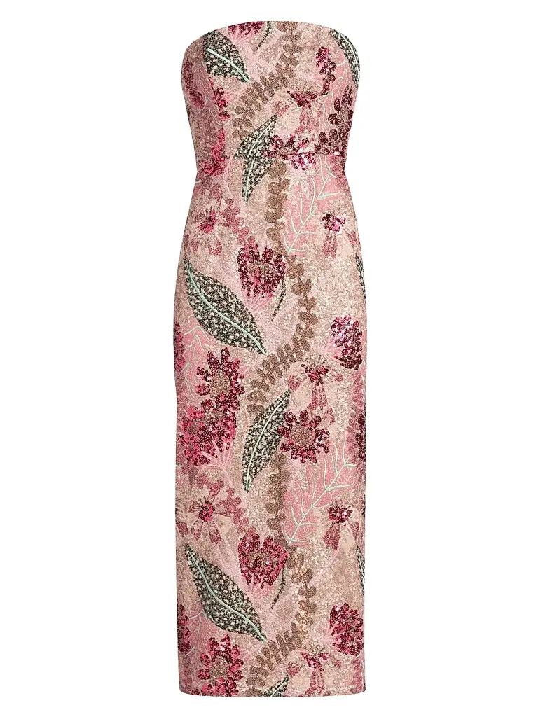 Women's Esmeralda Sequined Bandeau Midi-Dress Women's Esmeralda Sequined Bandeau Midi-Dress
