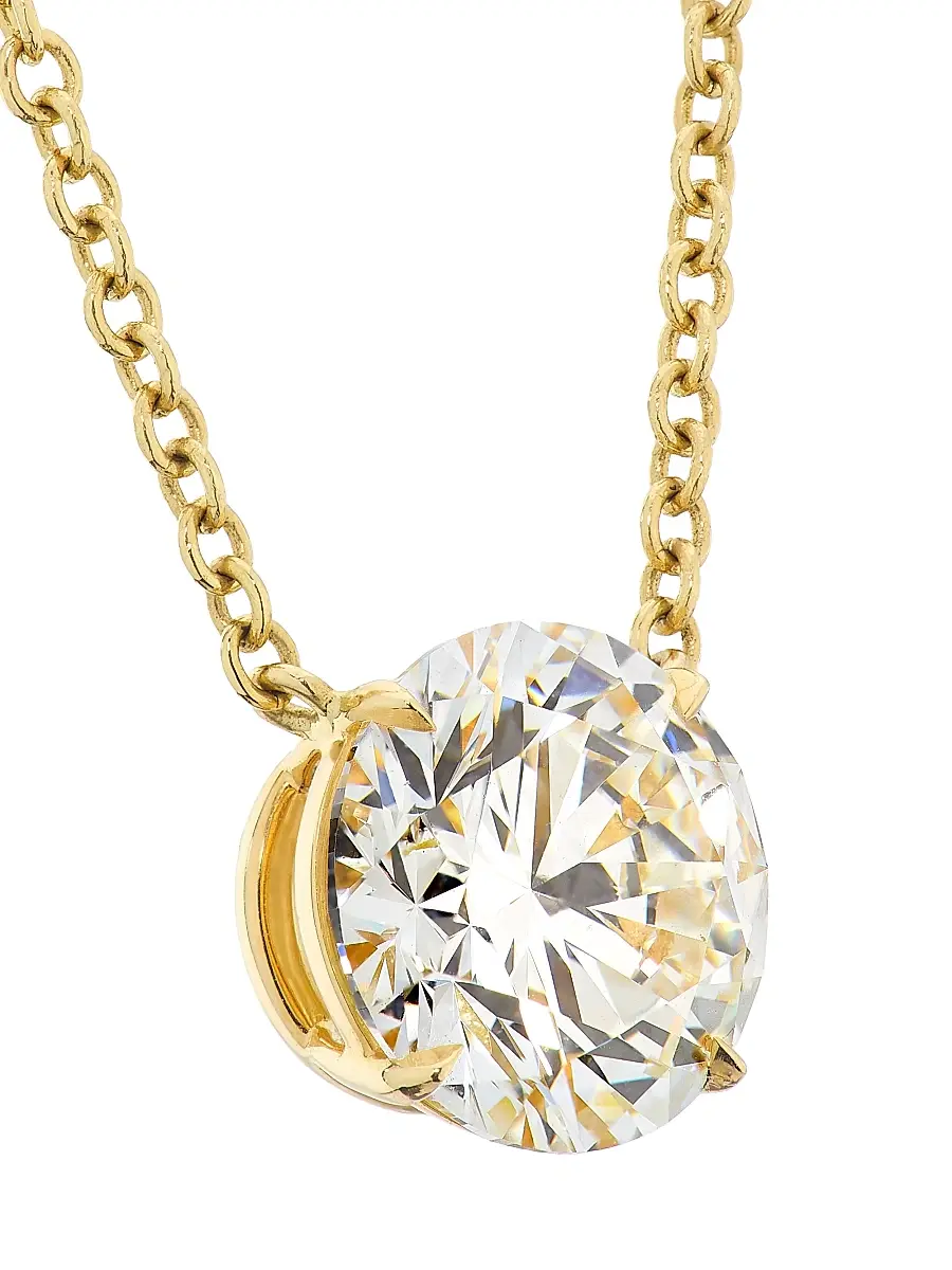 Diamonds at Saks Fifth Avenue Women's 18K Yellow Gold & 3.30 TCW Diamond Pendant Necklace | Thumbnail 4 Diamonds at Saks Fifth Avenue Women's 18K Yellow Gold & 3.30 TCW Diamond Pendant Necklace | Thumbnail 4