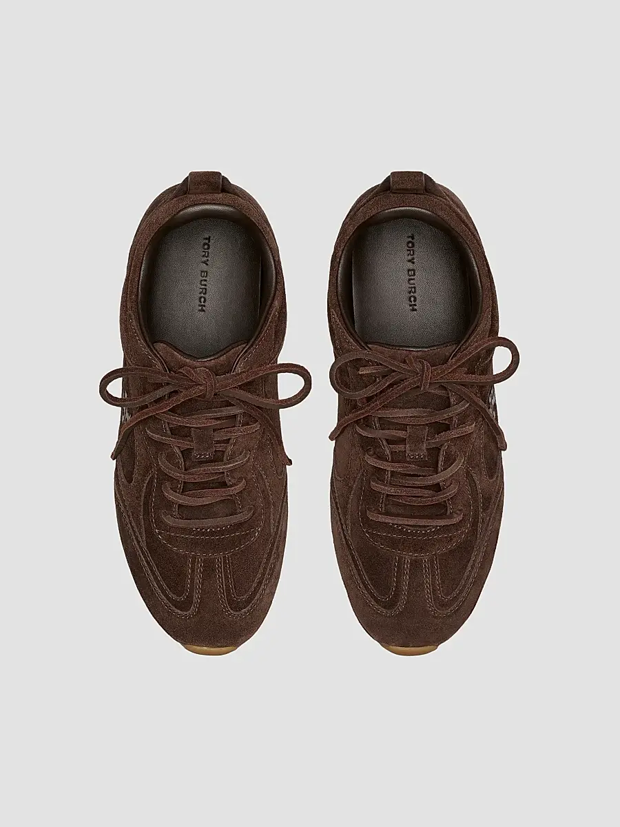 Tory Burch Women's Field Suede Low-Top Sneakers | Thumbnail 3 Tory Burch Women's Field Suede Low-Top Sneakers | Thumbnail 3