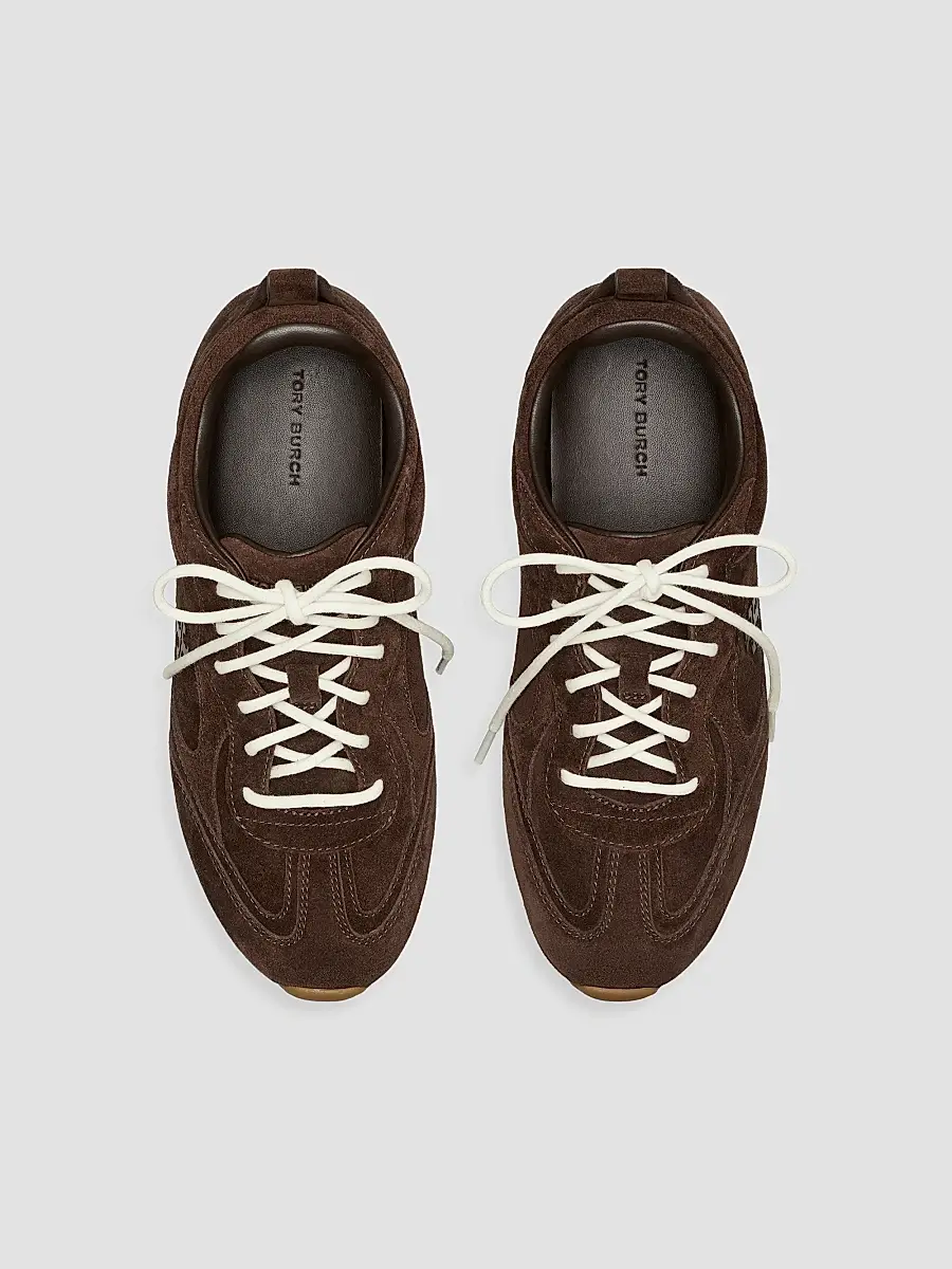 Tory Burch Women's Field Suede Low-Top Sneakers | Thumbnail 4 Tory Burch Women's Field Suede Low-Top Sneakers | Thumbnail 4