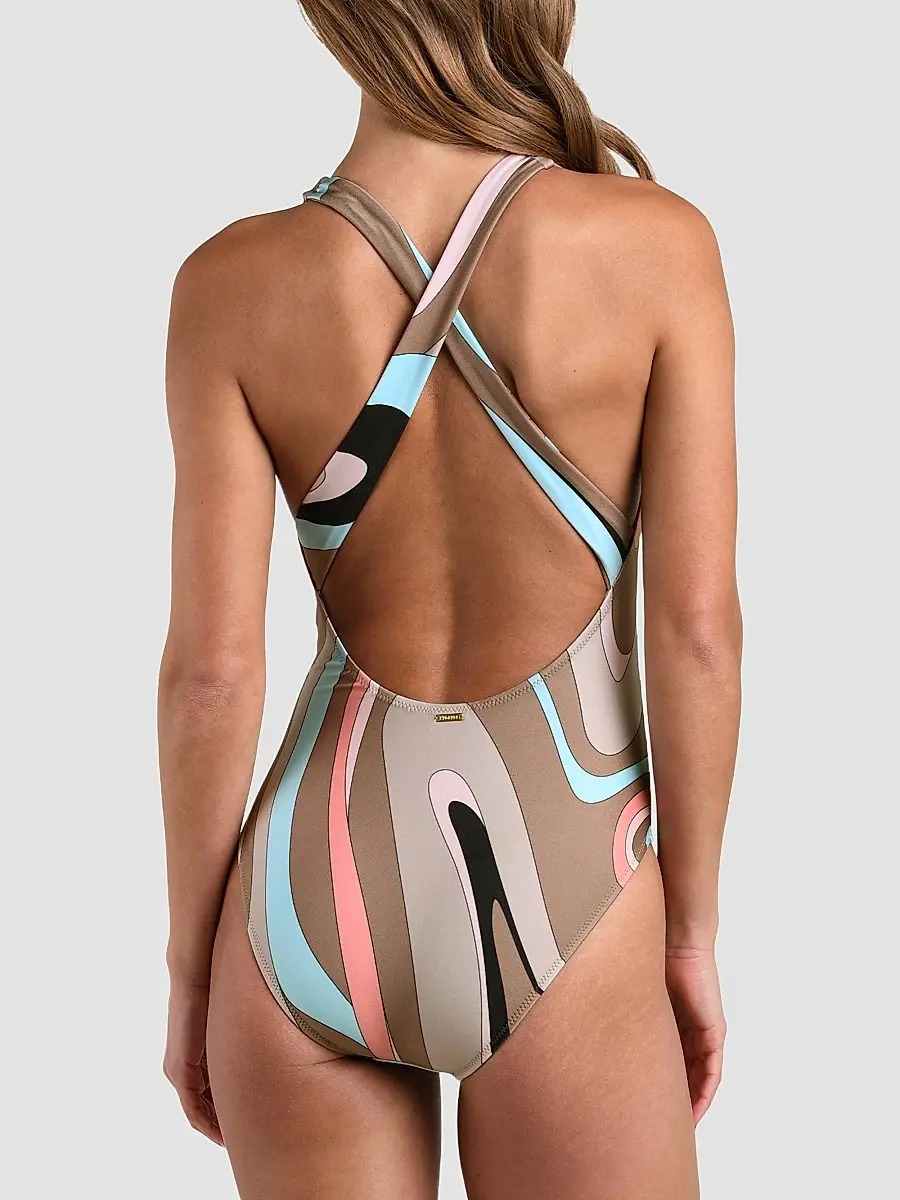 L'Agence Women's Abstract Swirl Lisa One-Piece Swimsuit | Thumbnail 3 L'Agence Women's Abstract Swirl Lisa One-Piece Swimsuit | Thumbnail 3