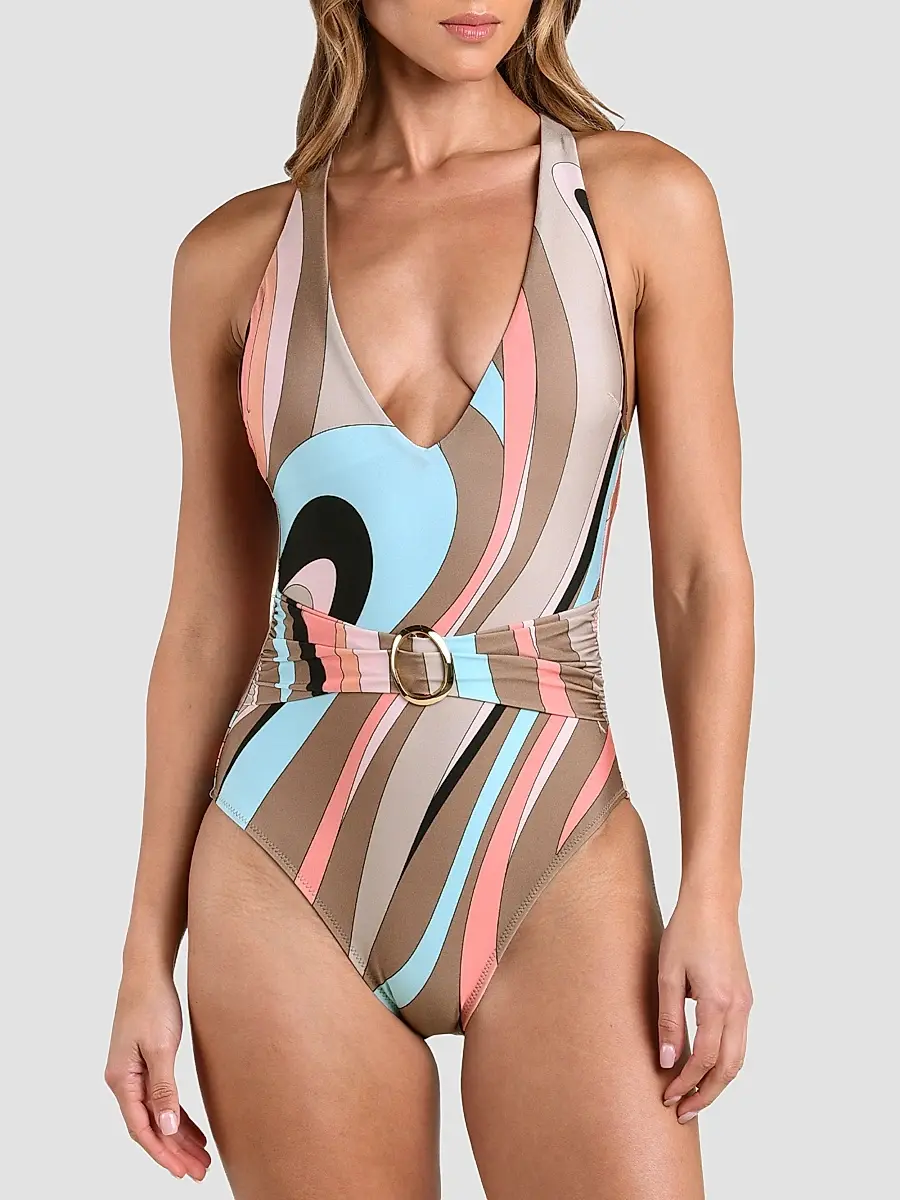 L'Agence Women's Abstract Swirl Lisa One-Piece Swimsuit | Thumbnail 4 L'Agence Women's Abstract Swirl Lisa One-Piece Swimsuit | Thumbnail 4
