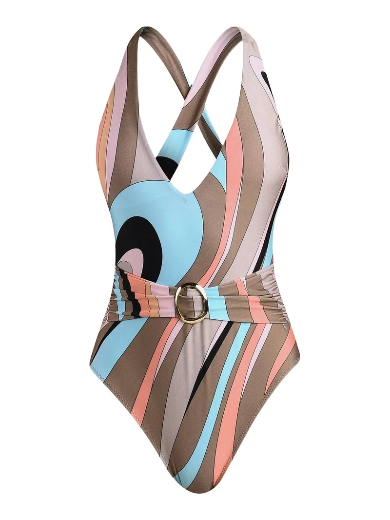 L'Agence Women's Abstract Swirl Lisa One-Piece Swimsuit