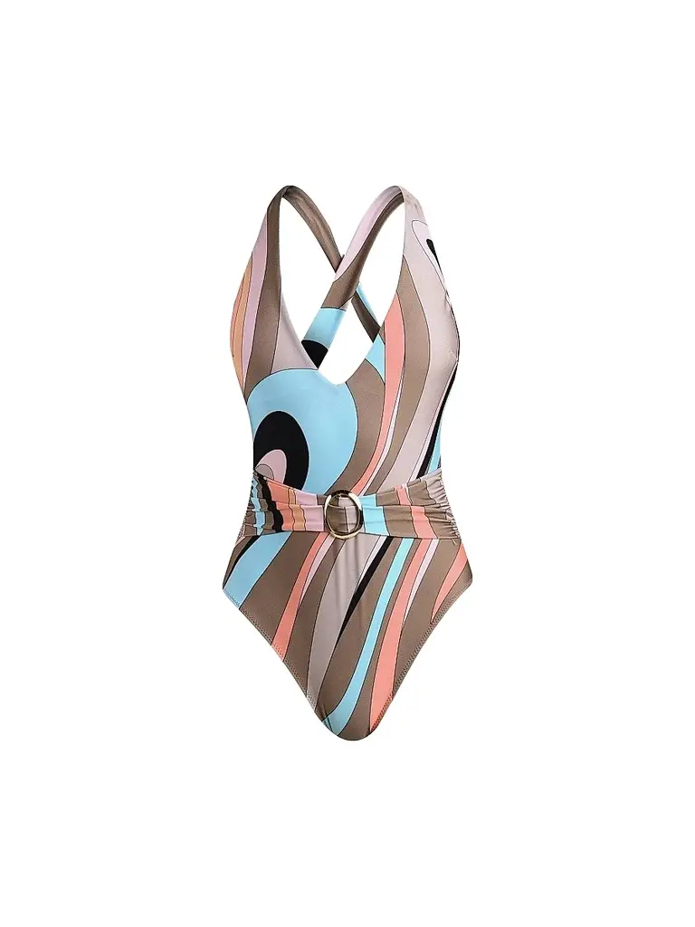 L'Agence Women's Abstract Swirl Lisa One-Piece Swimsuit