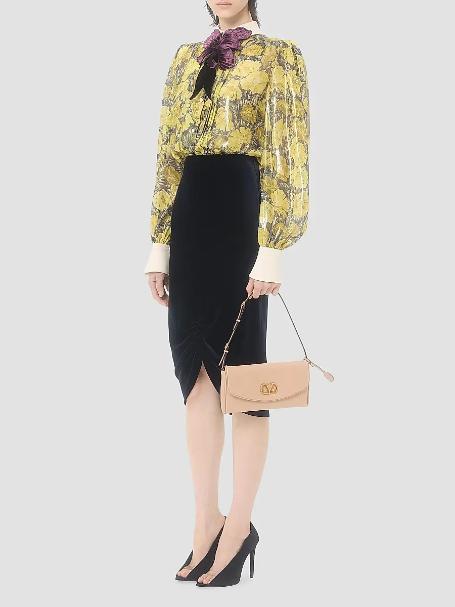 Valentino Women's Lurex Shirt with Après L'hiver Poppies Print | Thumbnail 7