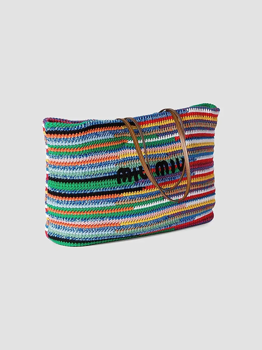 Miu Miu Women's Crochet Tote Bag | Thumbnail 5 Miu Miu Women's Crochet Tote Bag | Thumbnail 5