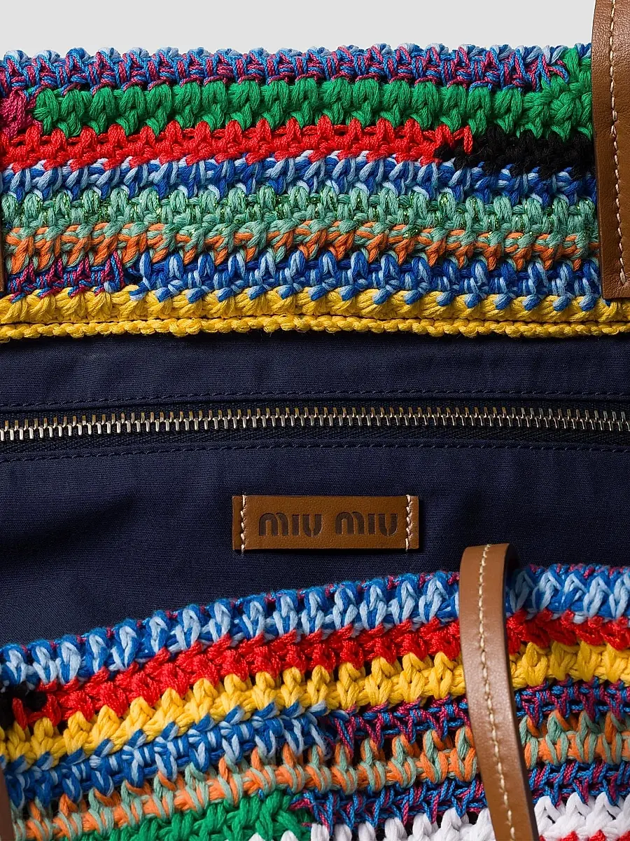 Miu Miu Women's Crochet Tote Bag | Thumbnail 7 Miu Miu Women's Crochet Tote Bag | Thumbnail 7