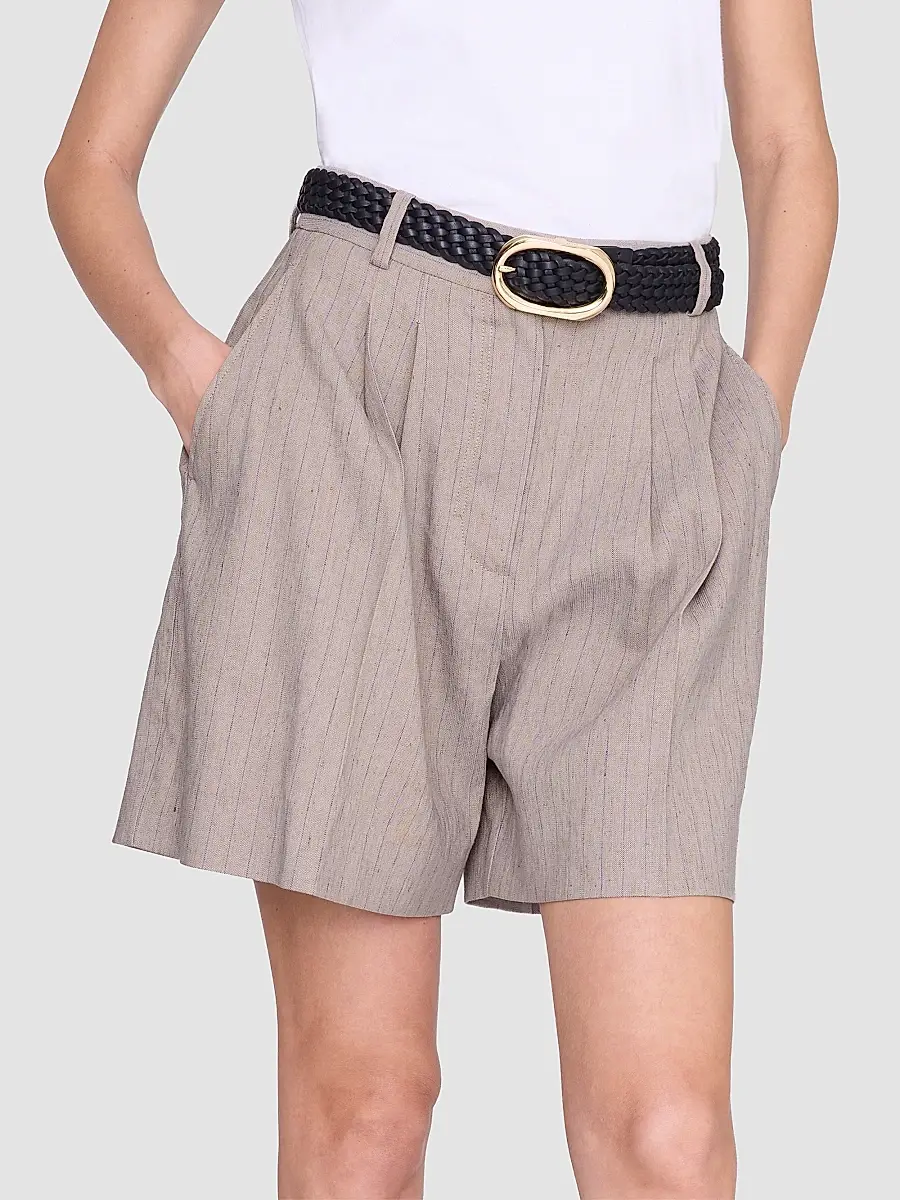 Anine Bing Women's Brice Tailored Pinstripe Shorts | Thumbnail 3 Anine Bing Women's Brice Tailored Pinstripe Shorts | Thumbnail 3