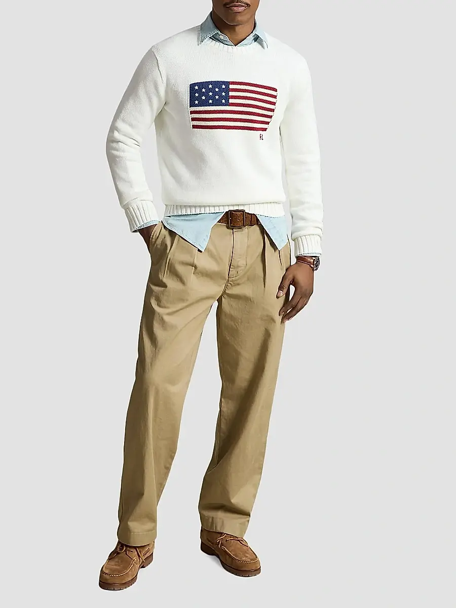 Polo Ralph Lauren Men's The Iconic Flag Cotton Sweater | Thumbnail 2 Polo Ralph Lauren Men's The Iconic Flag Cotton Sweater | Thumbnail 2