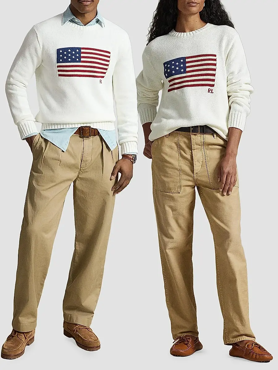 Polo Ralph Lauren Men's The Iconic Flag Cotton Sweater | Thumbnail 7 Polo Ralph Lauren Men's The Iconic Flag Cotton Sweater | Thumbnail 7