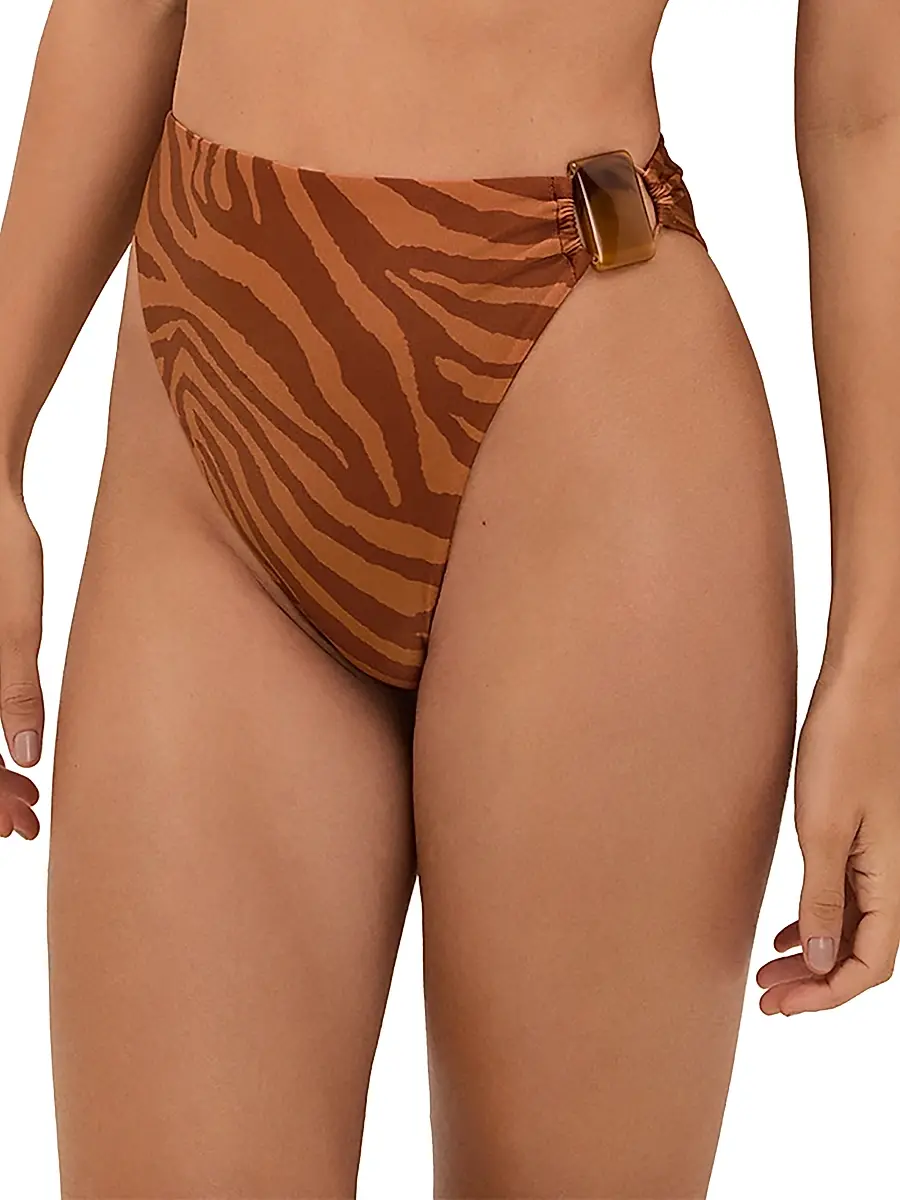 ViX by Paula Hermanny Women's Sundown Misty Animal-Print Bikini Bottom | Thumbnail 2