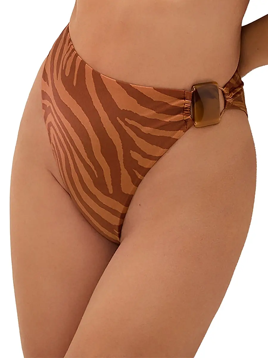 ViX by Paula Hermanny Women's Sundown Misty Animal-Print Bikini Bottom | Thumbnail 3