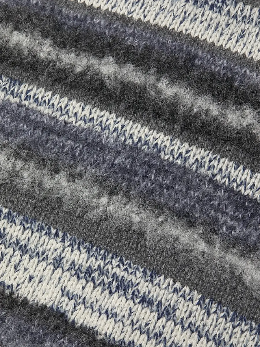 The Elder Statesman Men's Boucle Mix Stripe Sweater Vest | Thumbnail 6 The Elder Statesman Men's Boucle Mix Stripe Sweater Vest | Thumbnail 6
