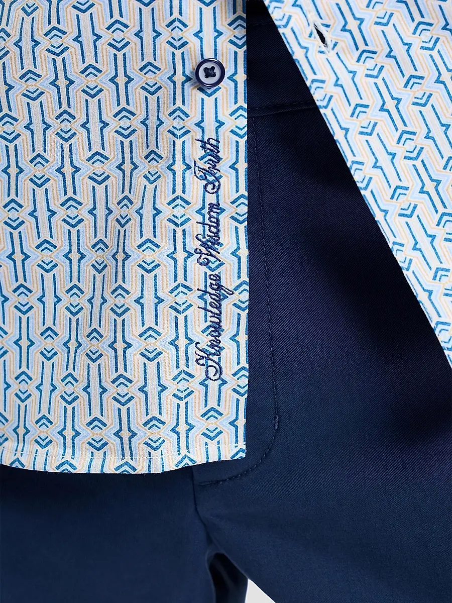 Robert Graham Men's Napier Printed Short-Sleeve Stretch-Cotton Shirt | Thumbnail 7 Robert Graham Men's Napier Printed Short-Sleeve Stretch-Cotton Shirt | Thumbnail 7