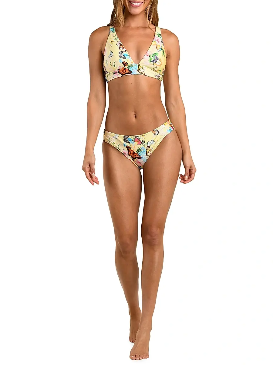 L'Agence Women's Nicole Garden Butterflies Bikini Bottom | Thumbnail 2 L'Agence Women's Nicole Garden Butterflies Bikini Bottom | Thumbnail 2