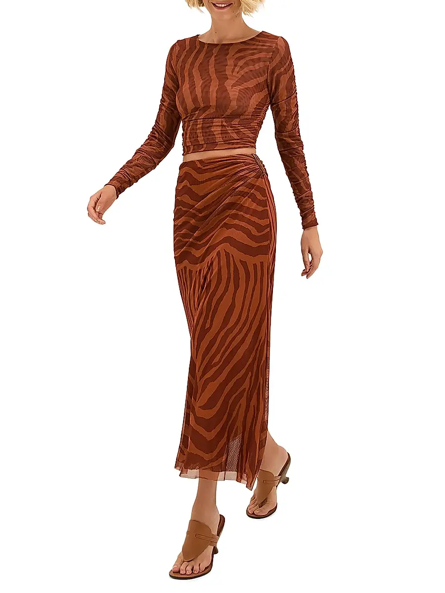 ViX by Paula Hermanny Women's Sundown Amira Striped Maxi-Skirt | Thumbnail 2 ViX by Paula Hermanny Women's Sundown Amira Striped Maxi-Skirt | Thumbnail 2