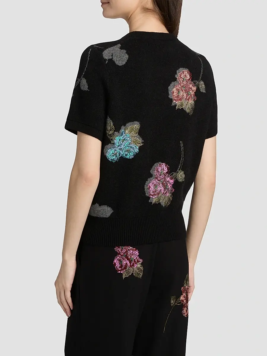 Libertine Women's Primrose Shadows Cashmere Short-Sleeve Sweater | Thumbnail 5