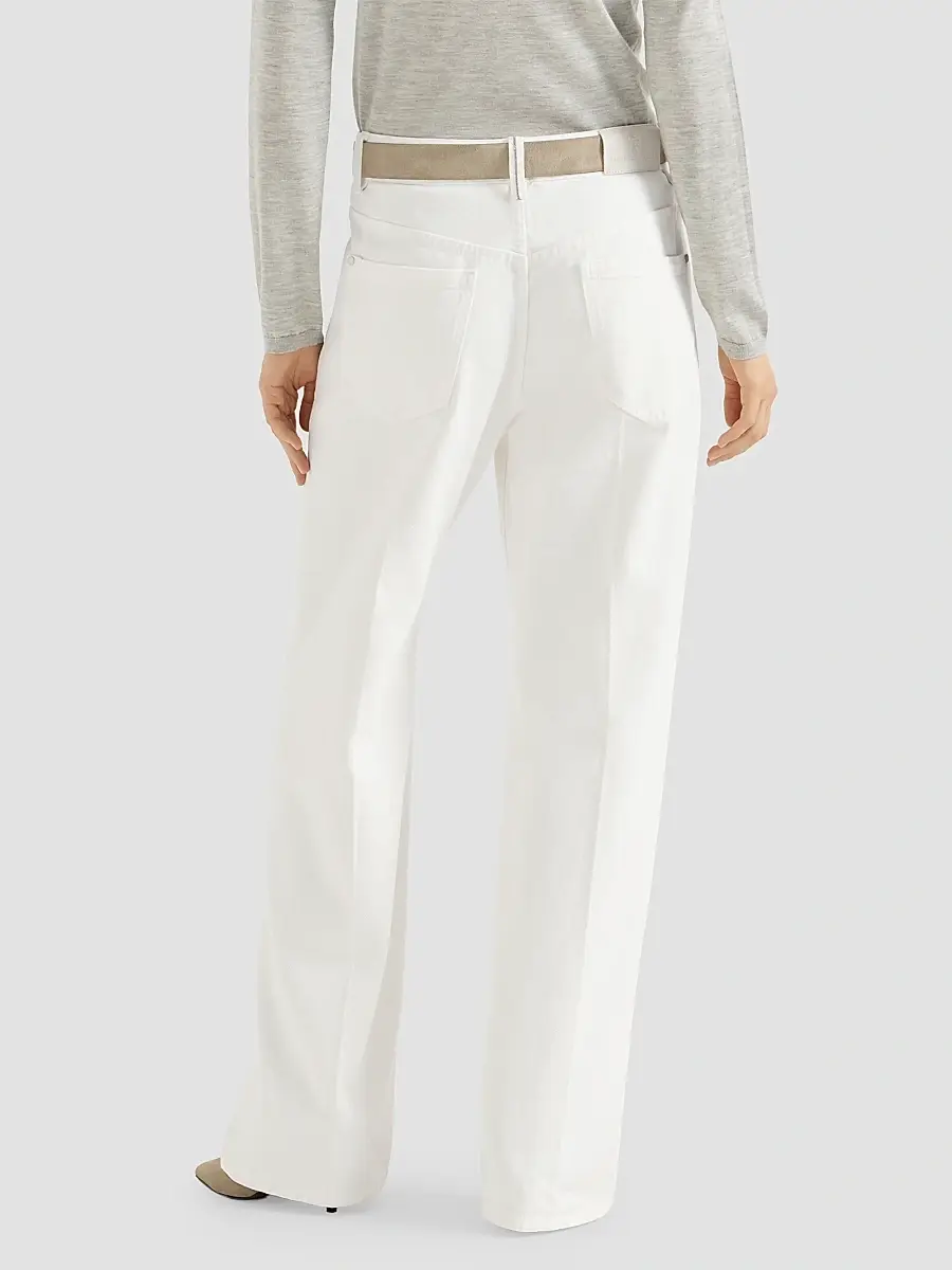 Brunello Cucinelli Women's Dyed Denim Contemporary Loose Jeans | Thumbnail 4 Brunello Cucinelli Women's Dyed Denim Contemporary Loose Jeans | Thumbnail 4